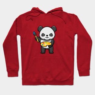 Cute Panda Painting Hoodie